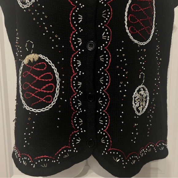 Christmas Holiday Sweater Vest REFERENCE POINT NEW YORK Size Medium Fest… - Picture 8 of 13